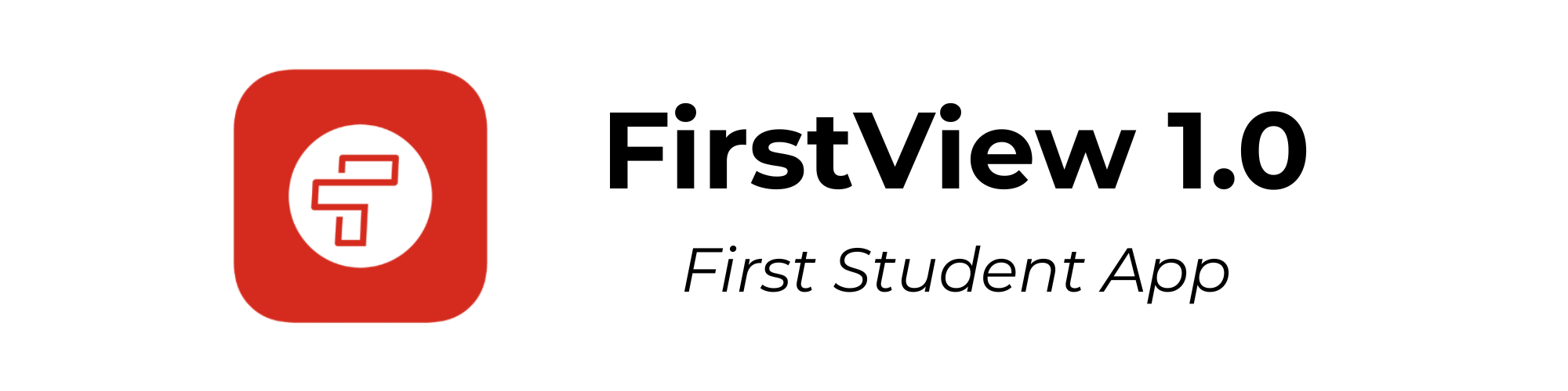 FirstView 1.0 Logo and title image